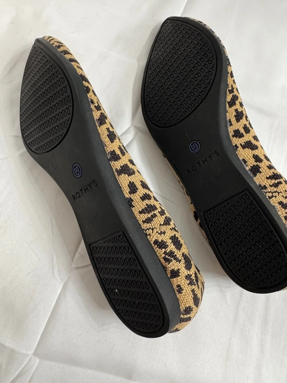 Rothy's Leopard-Print Pointed Flats in Tan and Black - Picture 5 of 5